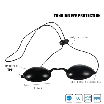 

Sunbathing Adjustable Black Eyewear Tanning Goggles UV Skin Tanning Eye Protection UV Shield Glasses Beach Soft