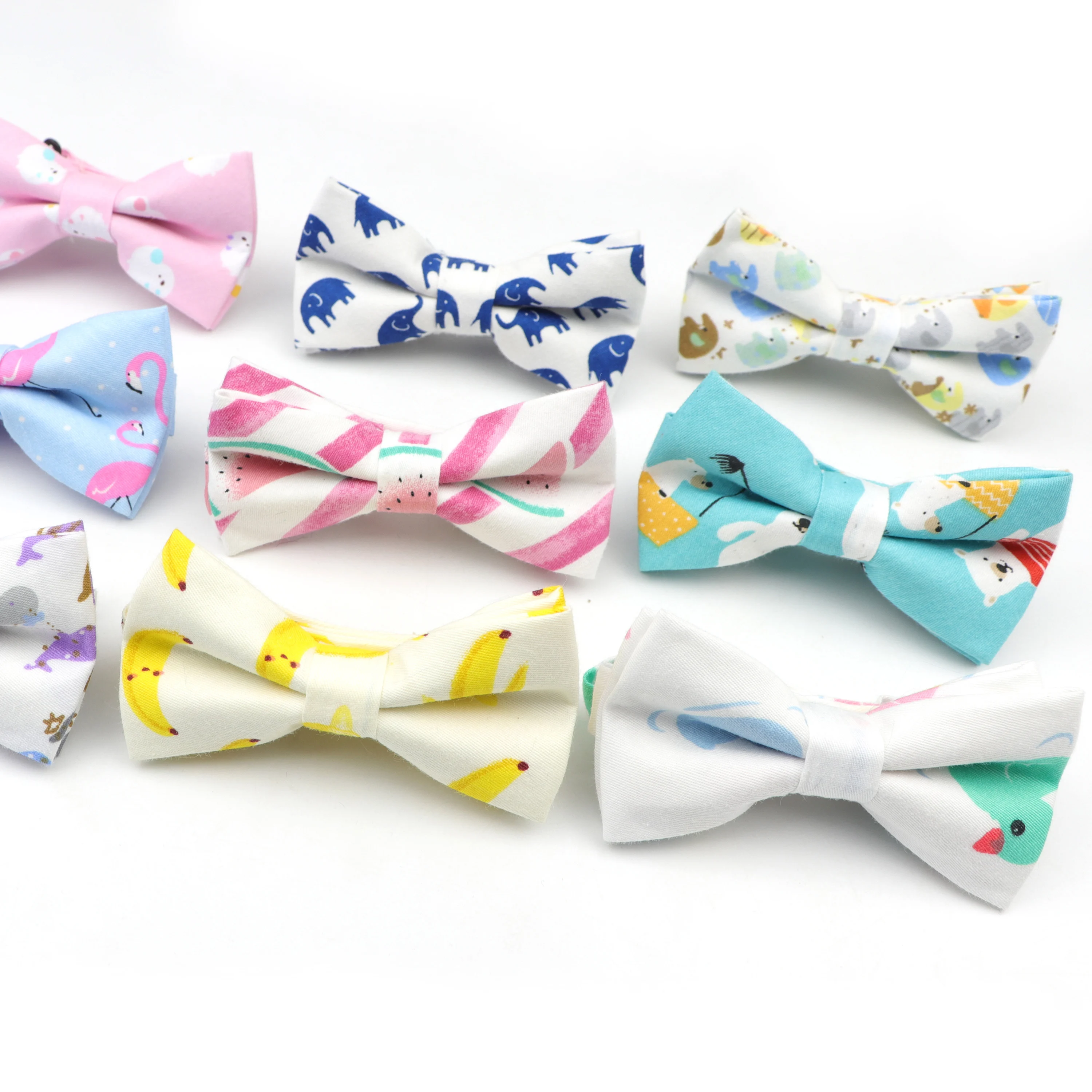 Хлопковые детские повседневные рубашки с регулируемым галстуком-бабочкой, галстуки-бабочки для мальчиков и девочек, галстуки-бабочки с животными, свадебные галстуки-бабочки