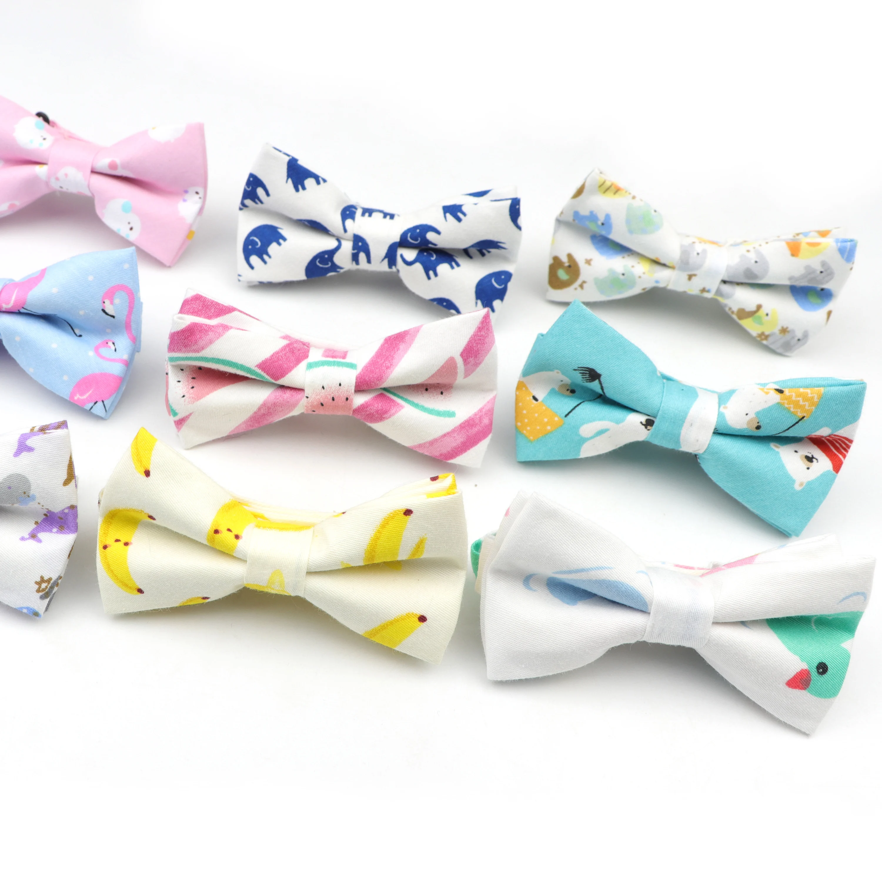 Cotton Kids Cartoon Adjustable Bowtie Casual Shirts Bow tie For girl boy Animal Bow Ties Cravats Wedding Bowties
