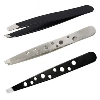 

1 PC Stainless Steel Eyebrow Tweezer For Face Nose Tip Tweezer Hair Eyebrow Removal Cosmetic Tool Beauty Slant Flat Tip Poi I5Z0