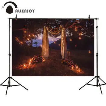 

Allenjoy Under The Tree Photophone Christmas Lantern Decoration Photography Backdrop Photo Night Wallpaper Studio Background