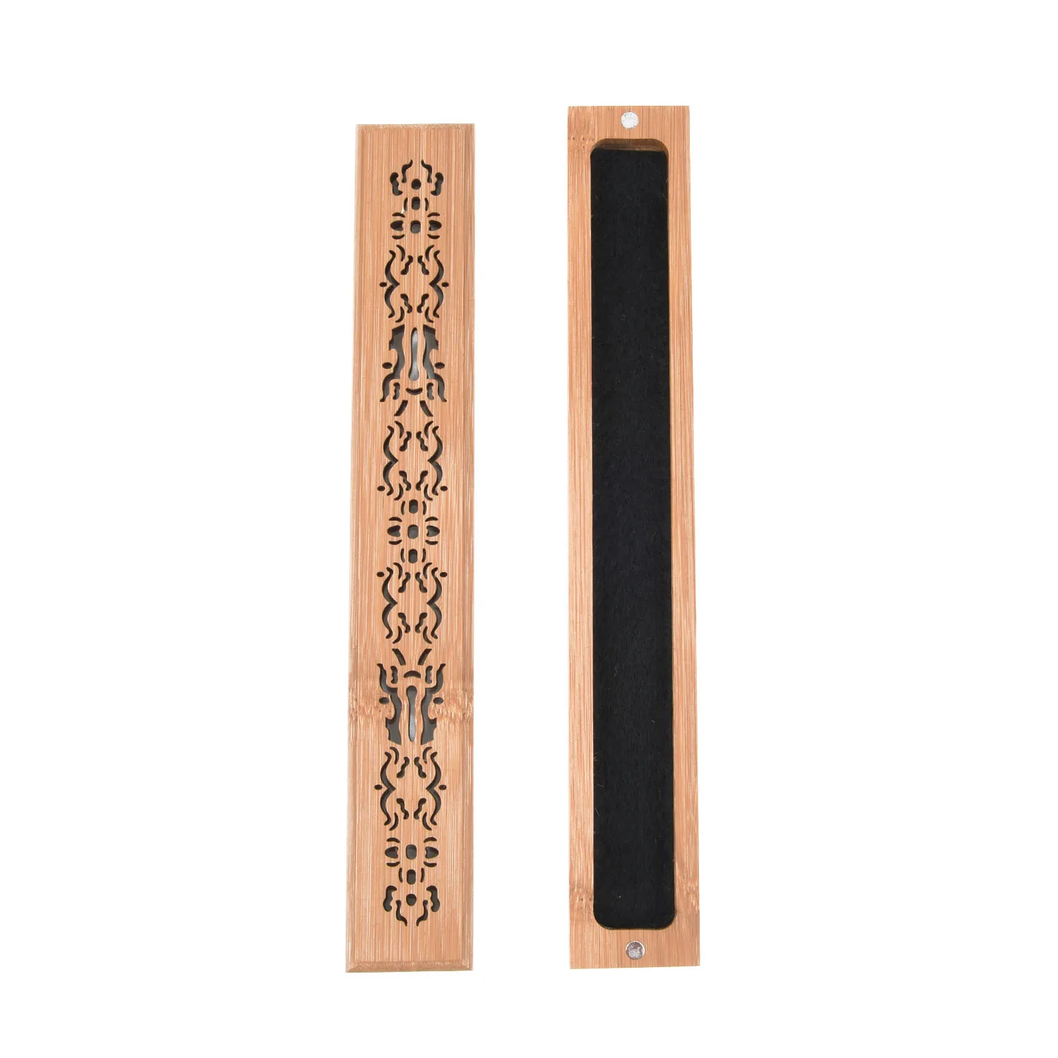 Chinese Ancien Handmade Bamboo Incense Holder Burner Joss Box Stick Home Holder