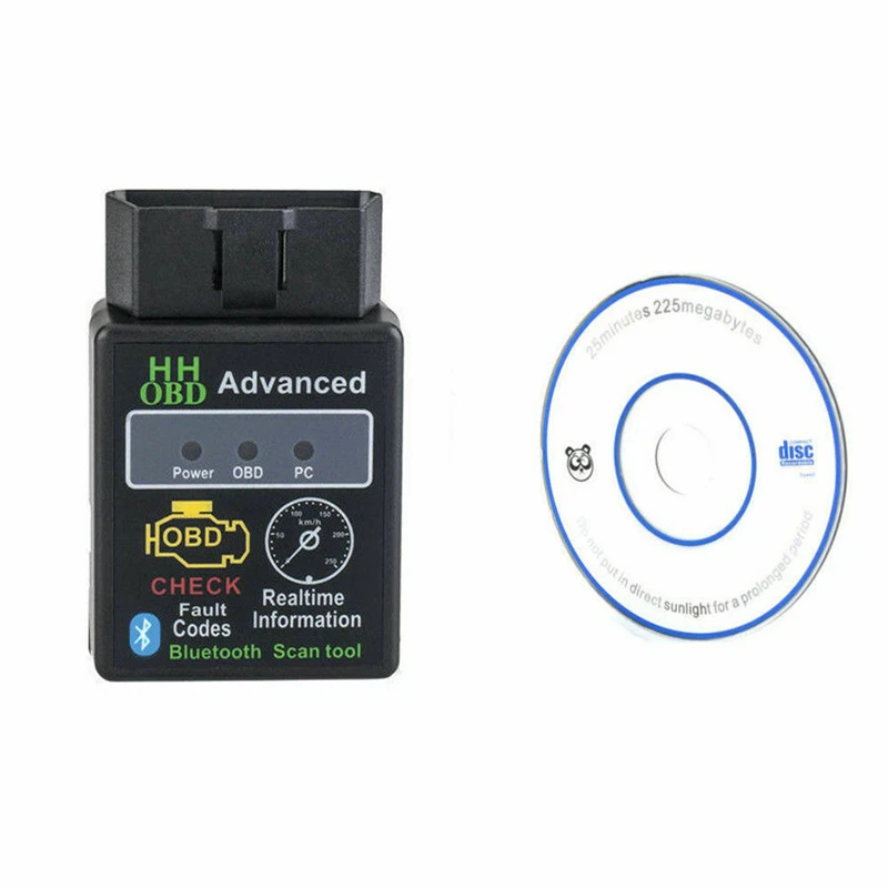 1 шт. Универсальный V2.1 ELM327 HH OBD 2 OBDII бензиновый автомобиль авто Bluetooth Android Крутящий момент/PC диагностический сканирующий инструмент интерфейс Автомобильный сканер