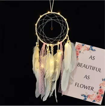 

Ornament Dreamcatcher Wind-Chimes Hanging-Gift Wolf-Pattern Home-Decoration Feather-Pendant