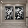 Sexy Woman Sitting On The Toilet Smoking Poster Black And White Style Mural Home Art Wall Painting Bathroom Decoration Painting ► Photo 1/6