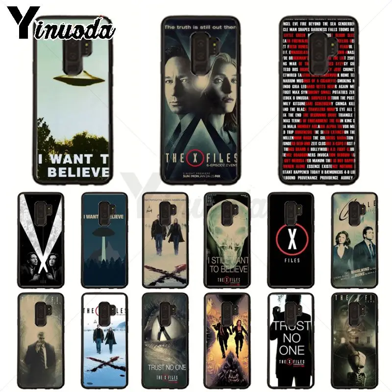 X-File Alien UFO Retro Poster Retro Kraft Lembut Ponsel Case untuk Samsung Galaxy S10plus S9 S8plus S10e A50 a70 A10 Ponsel