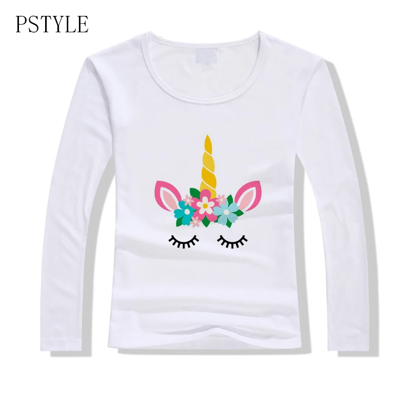 PSTYLE футболки с единорогом и принтом лица женские топы Толстовка Harajuku Женская футболка белая футболка брендовые футболки для девочек