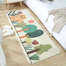 Прямоугольный мультфильм ковер в форме кошки Спальня прикроватный Мягкий Нескользящий Коврик