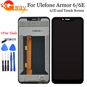 

6.2'' For Ulefone Armor 6 6E LCD Display+Touch Screen Digitizer Assembly For Ulefone Armor6 Phone Accessories+Tools + Adhesive