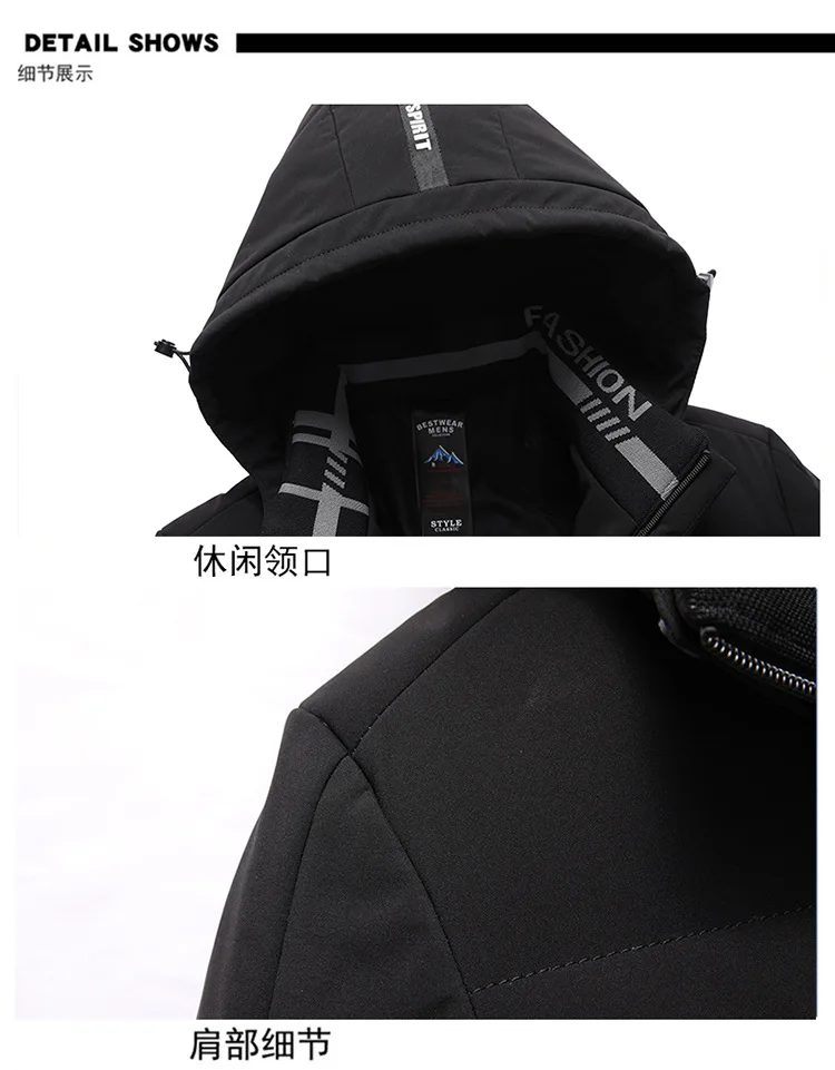 Winter New Style Middle-aged MEN'S Cotton-padded Coat Men's Mid-length Outdoor Cotton Coat plus Velvet Thick Cotton-padded