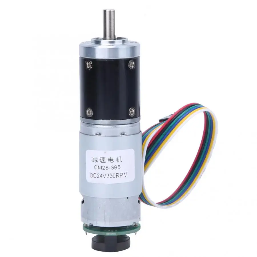 CM28-395 DC 24V энкодер мотор 330 об/мин Электрический редуктор мотор с энкодером