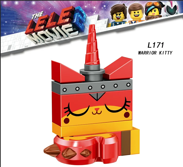 Розовый В розницу из фильмов 2 фигурки Emmet Lucy Rex Melody Kitty Zebe игрушка Бэтмен история строительные блоки Набор фигурок детские игрушки подарки - Цвет: Розовый