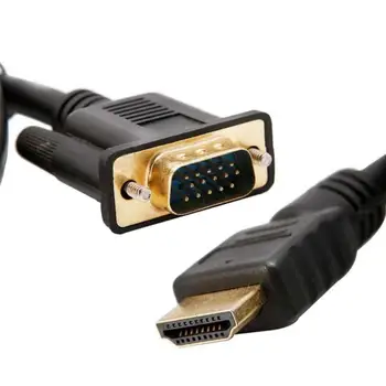 

1080P HD Audio Converter 1.8m HDMI to VGA Adapter Cable Digital Adapter HDMI VGA Connector Cable for Computer