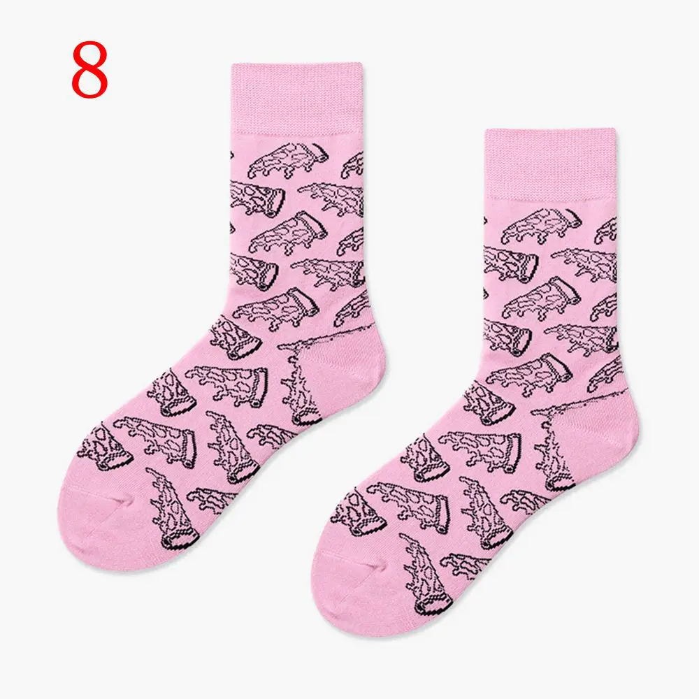1 пара, хлопковые чулки десерт для еды носки креативные Носки с рисунком носки для детей с мультипликационным принтом пончики классная, с принтом носки хлопковые повседневные забавные носки для девочек - Цвет: A-8