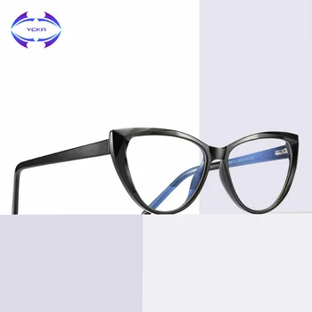 

VCKA TR90 Cat eyes Anti Blue Light Computer Glasses Frame Vintage Transparent Lens Eyeglasses Women Retro Spectacles Goggles