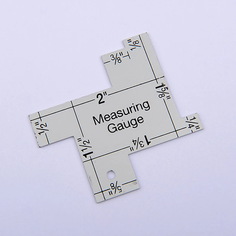 Precision Seam Measuring Gauge Metal Quilting Tailor Ruler Template