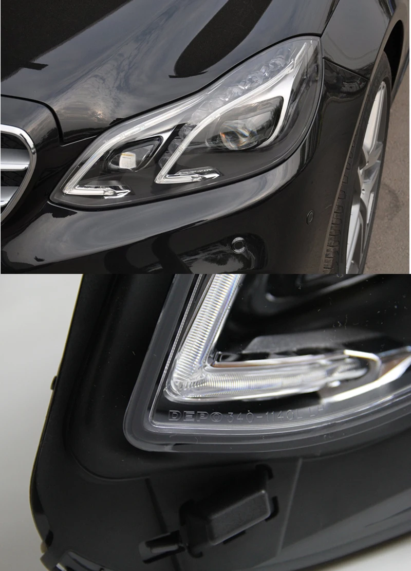 Автомобильный Стайлинг для Benz Class E W212 E200 E260 E300 фары- светодиодные фары drl H7 hid Биксеноновые линзы ближнего света