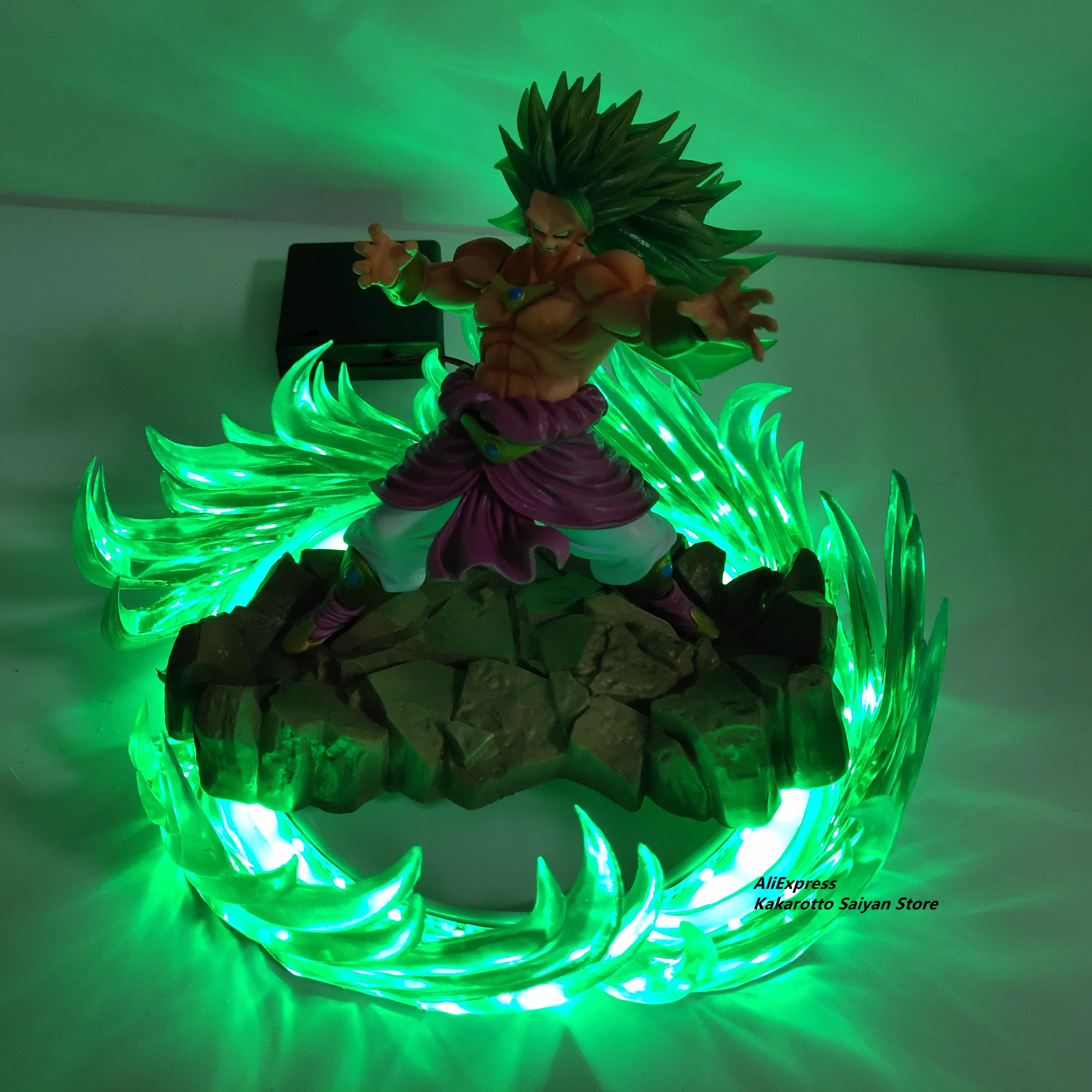 Dragon Ball Z фигурка броли супер сайян 3 зеленая мощность светодиодный эффект сцена аниме Dragon Ball Супер Коллекционная модель игрушки DBZ