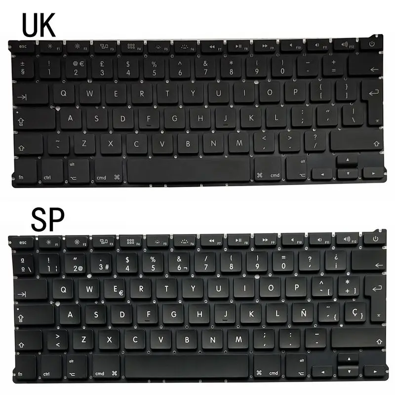 Новая клавиатура для ноутбука UK/SP для Apple Macbook Air 1" A1466 A1369 2011- md231 md232