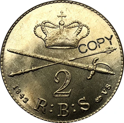 Дания 1842 копия монет 29 мм