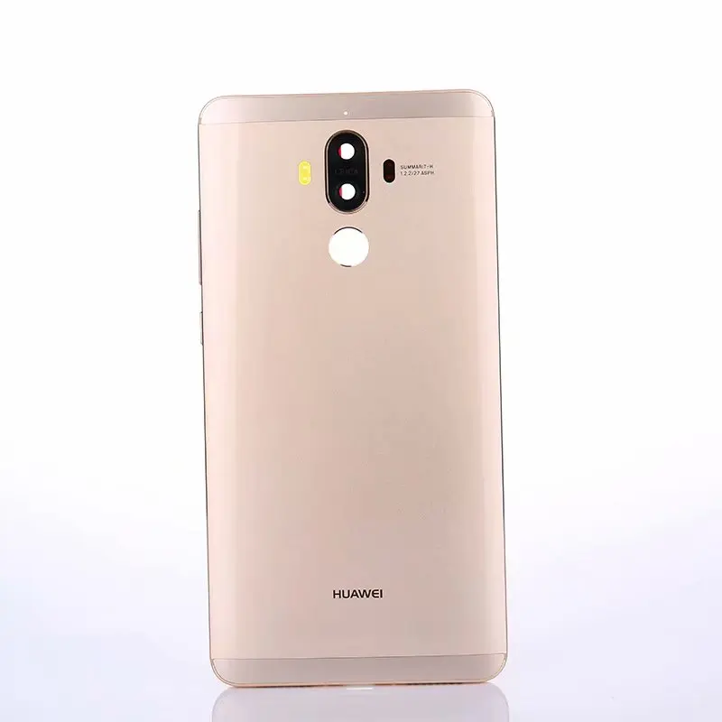 Золотистый Mate 9 чехол на заднюю крышку для Huawei mate 9 металлическая задняя дверь ремонт батарея чехол+ кнопки камеры стекло - Цвет: Золотистый