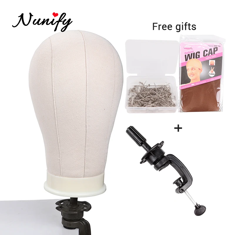  11 PCS Wig Making Kit Canvas Block Head With Stand