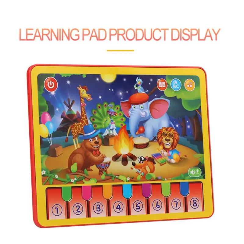 Животный Обучающий планшет, музыкальный коврик для раннего обучения, обучающая игрушка для детей ясельного возраста, рождественские подарки