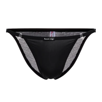 

Briefs Pouch Low Underwear See-through Strings Lights Y-front Jockstrap Rise Lingerie Silk Thongs