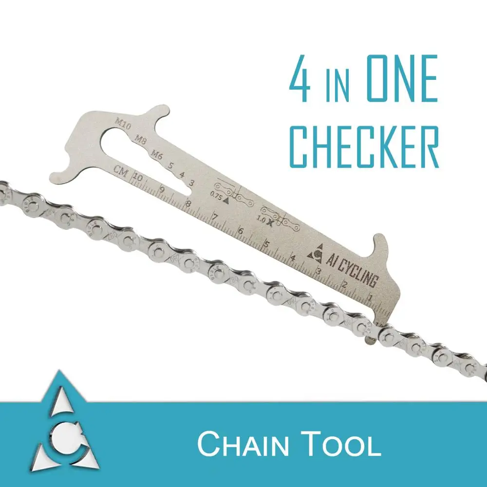 4 In 1 Bicycle Bike Chain Checker Wear Indicator Tool Chain Hook Bolt Measurement Bicycle