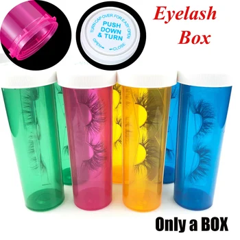 

Portable Eyelashes Packing Box Sealed Packing Plastic Small Pill Bottles Reusable Container Multicolor transparent box