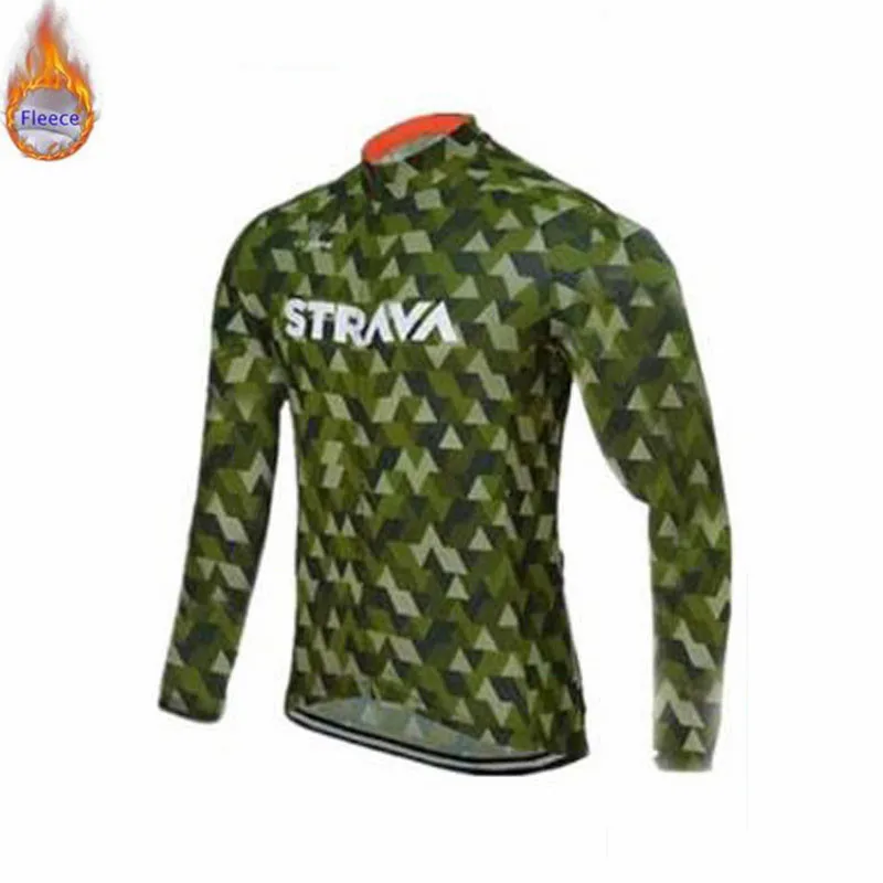 8 Strava зима термальный флис с длинным рукавом Велоспорт Джерси велосипед брюки набор Ropa Ciclismo триатлон Мужская 9D велосипед MTB Одежда - Цвет: 8