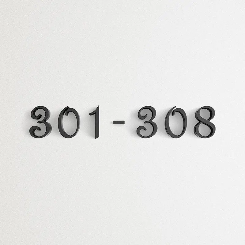 House Number Signs Height 70mm Acrylic Self Adhesive On The Door Home Hotel Office Flat Number Plates