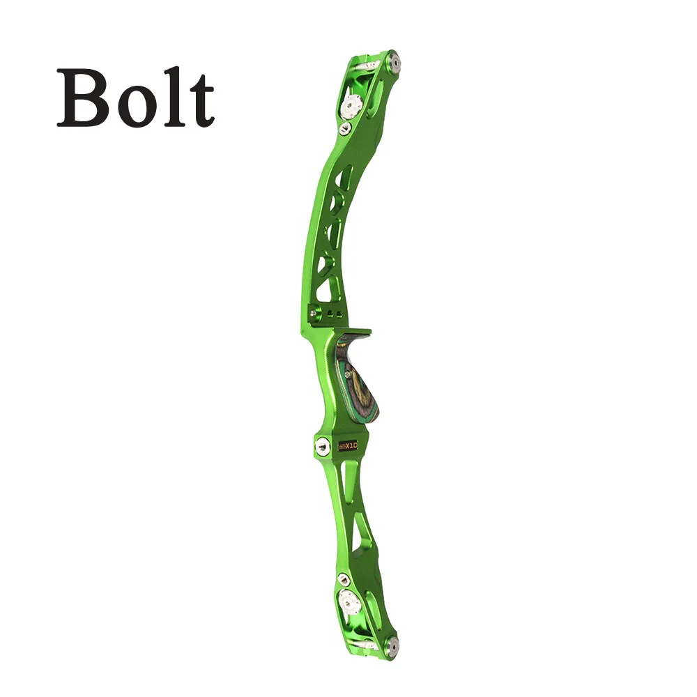 Sanlida стрельба из лука мифii X10 высокого класса целевой изогнутый лук ILF Riser 2", CNC 6061-T6 анодированные цвета Охота Стрельба Спорт на открытом воздухе - Цвет: Green Bolt system