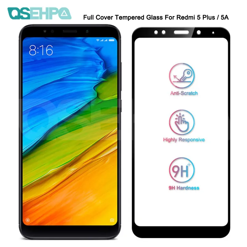 9D полное покрытие из закаленного стекла для Xiaomi Redmi 5 Plus 5A S2 K20 Pro Защитная пленка для экрана Redmi 4 Pro 4X 4A