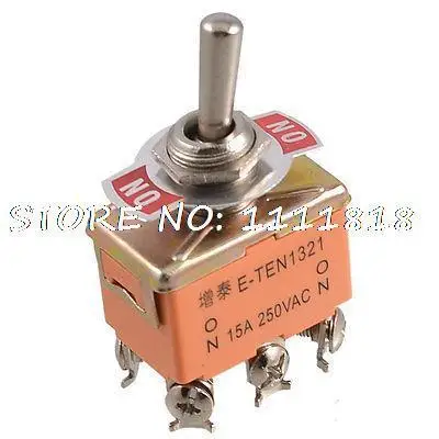 

AC 250V 15A On/On 2 Way DPDT 6 Screw Terminals Toggle Switch Ovbhc