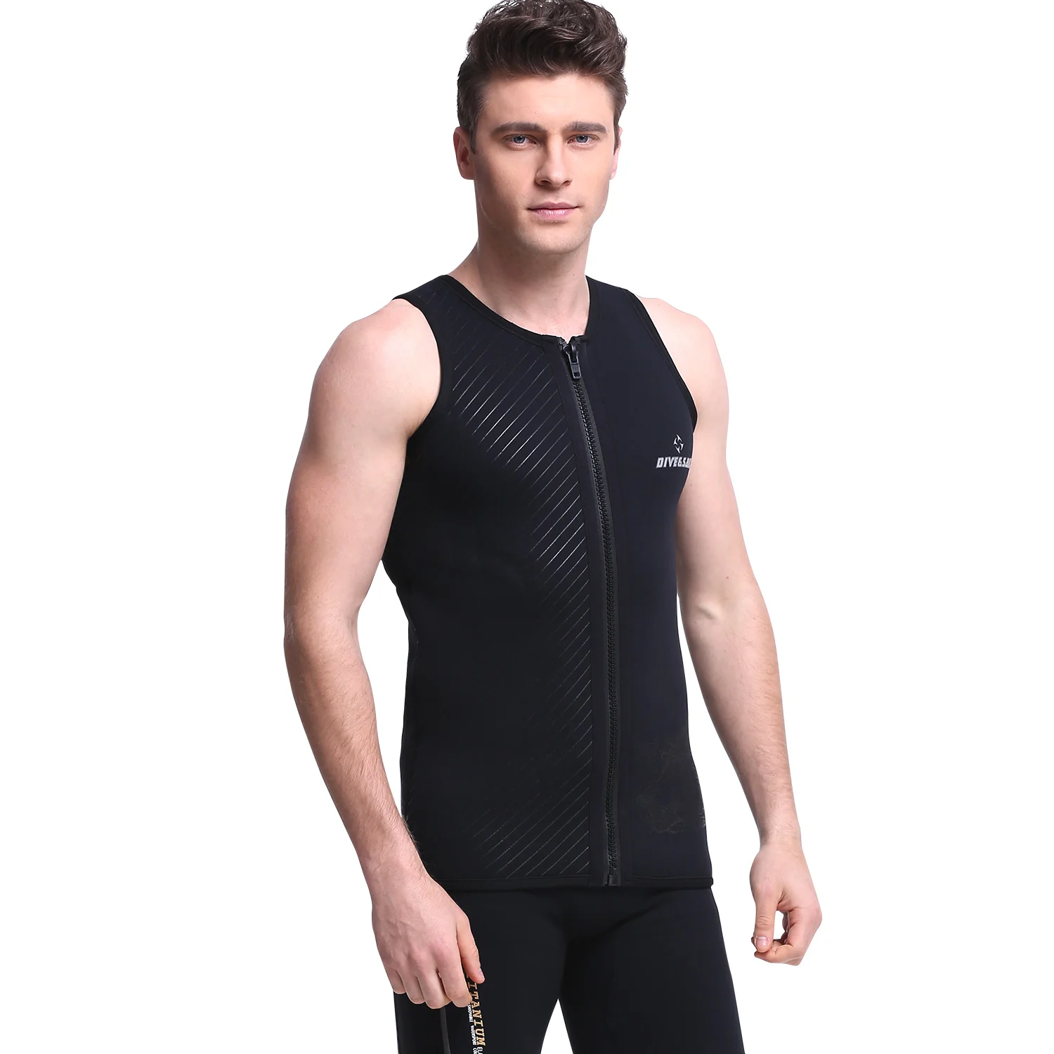 Dive&sail 3mm neoprene men's wetsuit vest sleeveless front zipper Jumpsuit  Dive for kitesurfing suit diving swimsuit size s xxxl|Wetsuit| - AliExpress