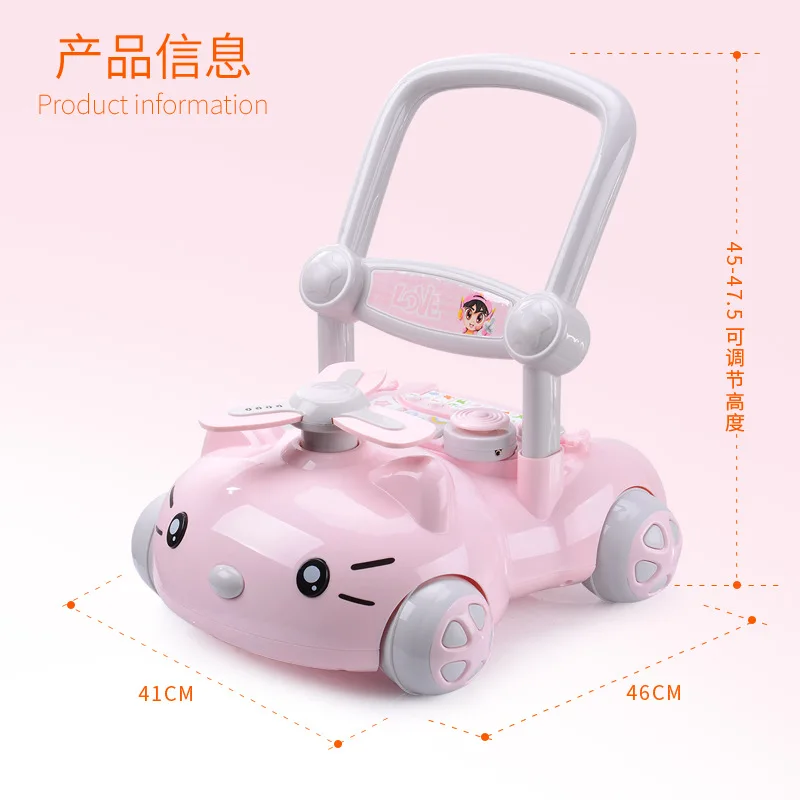 

Factory Sales Baby Walker Cart Anti-Falling Infant Learn Walk Assisting 6-18 Month Baby Walker Hand Push Play