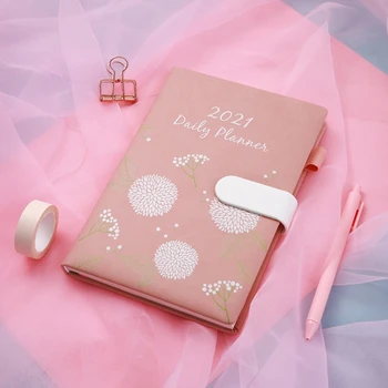 

A5 Notebook Notepad with Pen Set Leather Weekly Monthly Planner Diary Journal Agenda Stationery School Office Supplies