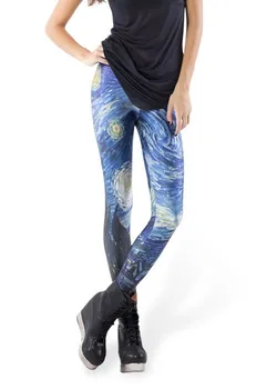 

Digital Printing Universal Vortex Tight Sexy Milk Silk Sky Bottom Pants