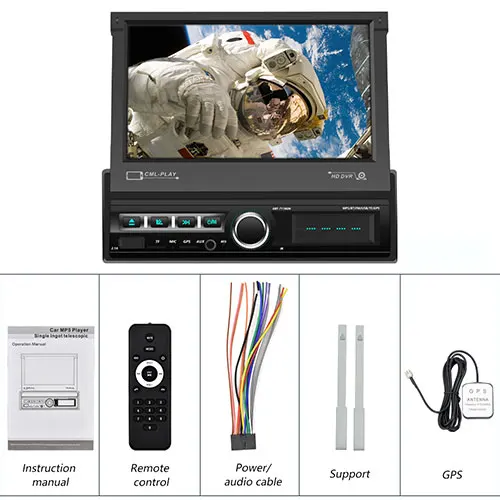 Without Camera Podofo 1 Din 7 ''gps авторадио радио Android Зеркало Ссылка автомобильный мультимедийный плеер сенсорный экран Bluetooth USB FM аудио стерео - Цвет: Without Camera