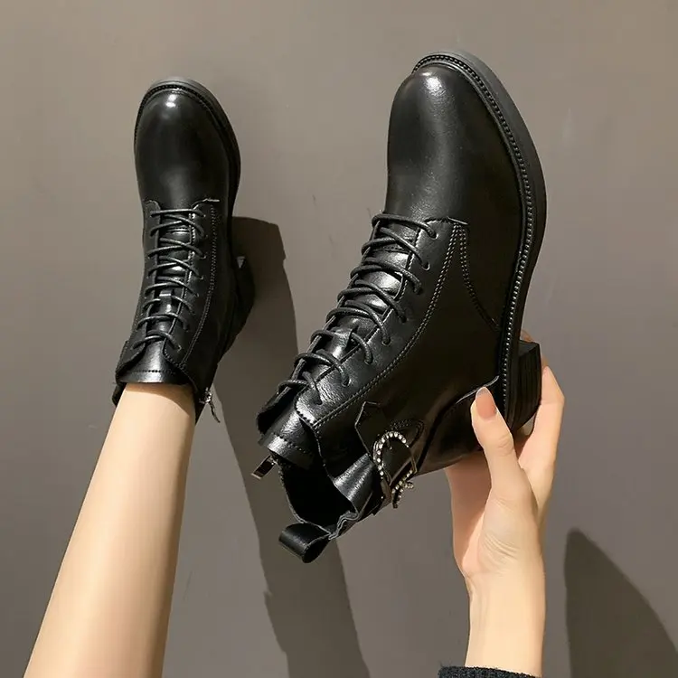Women's Autumn Boots, Women's Short Boots, Fashionable and Comfortable Women's Boots, Increased Pure Color Boots women boots