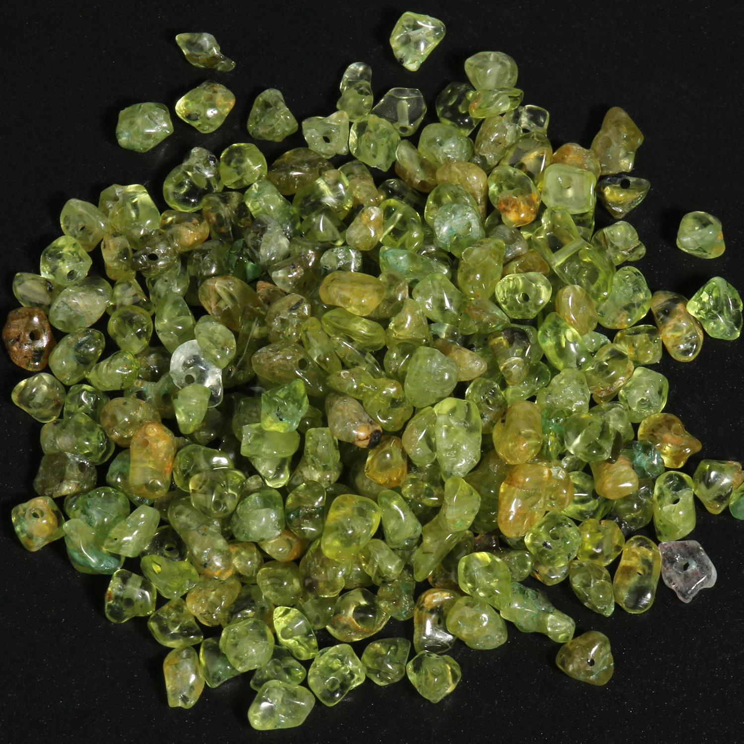 

3mm-8mm Natural Stone Irregular Peridot Olivine Gravel Chip Loose Spacer Beads for Jewelry Making Diy Bracelets Necklace 16 Inch