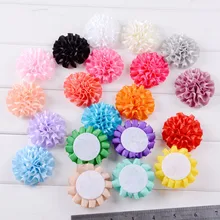Гвоздика лента цветок Сделай Сам плиссированные Цветы Сделай Сам Детские заколки для волос лента для одежды и обуви аксессуары
