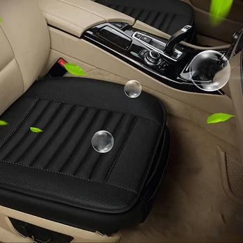 

ODOMY Universal Car Front Seat Cover Bamboo Cushion Protector Breathable Pad Mat Interior Accessories Auto Truck