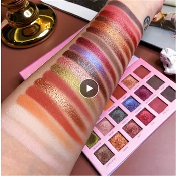 

HUDAMOJI Palette Makeup Eyeshadow Pigment Glitter Shimmer Matte Pearlescent 18 Colors Powder Pallete Cosmetics Shining TSFH New