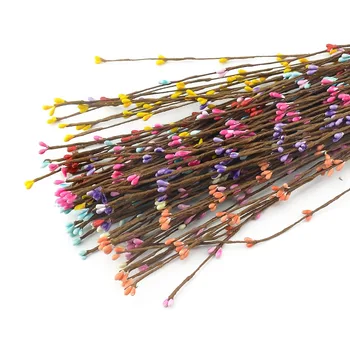 

80pcs 40cm Artificial Branches Barbed Wire Wedding Decoration DIY Stamens Wreath Flower Garland Fake Flowers Handicraft Accessor