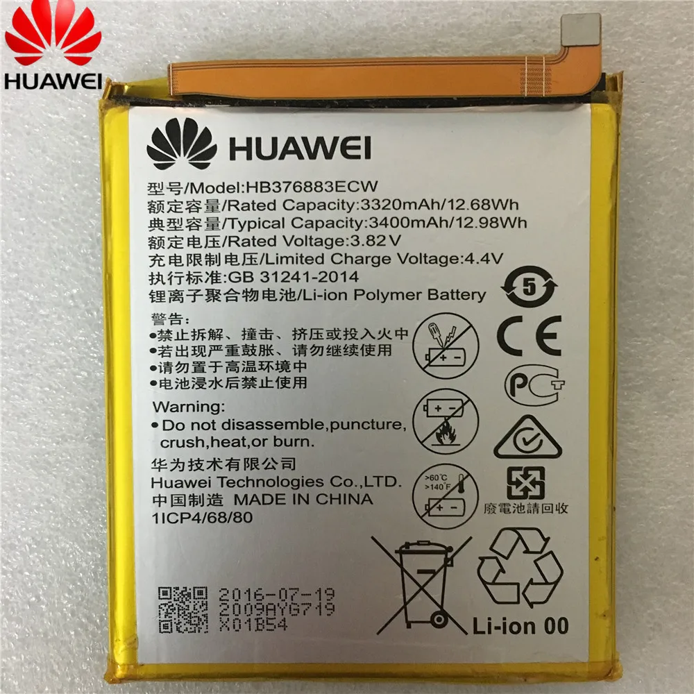 Hua Wei аккумулятор для телефона HB376883ECW для huawei Ascend P9 Plus VIE-AL10 3400 мАч Замена батареи Бесплатные инструменты