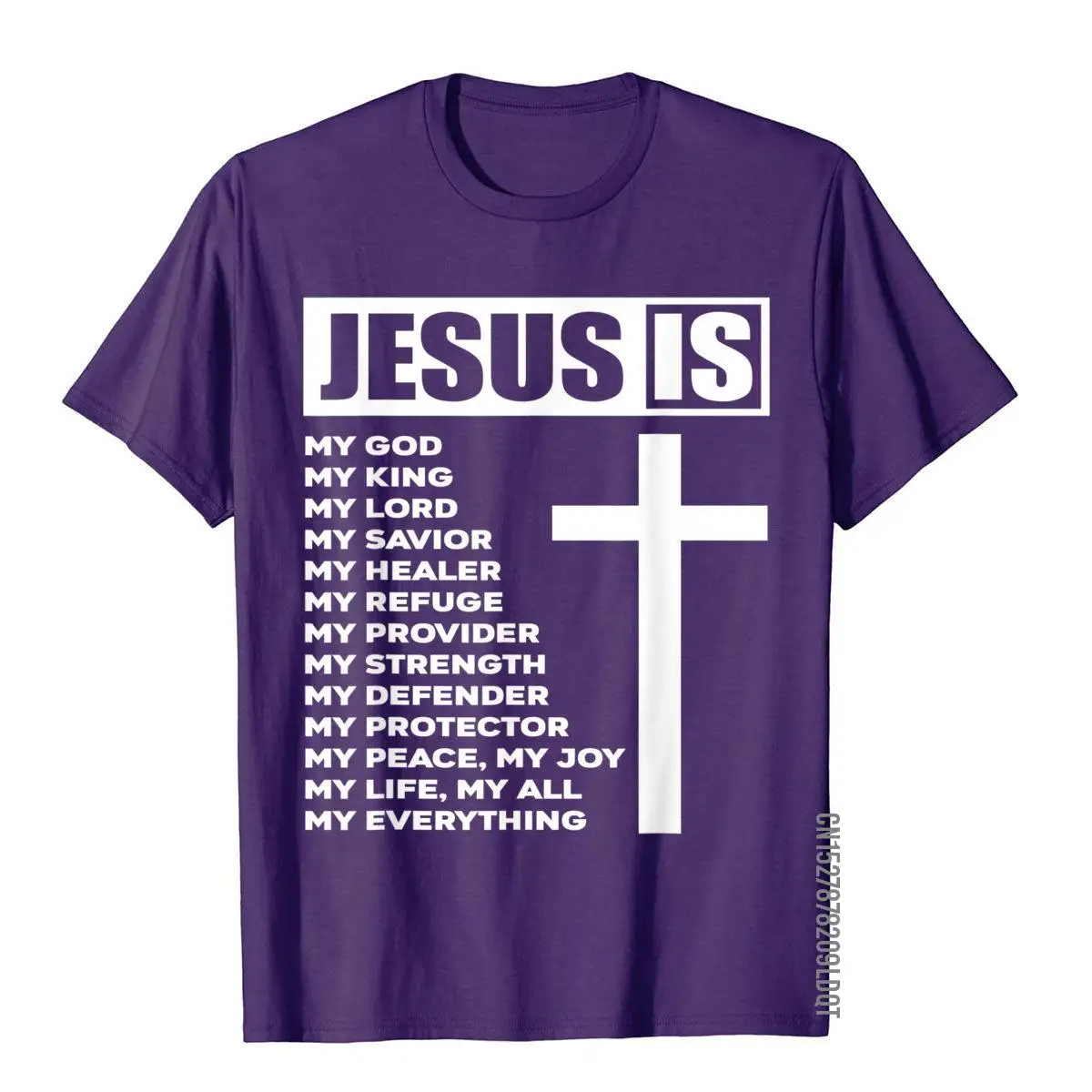 Jesus Is My All My Everything My God Lord Savior T-Shirt__B7769purple