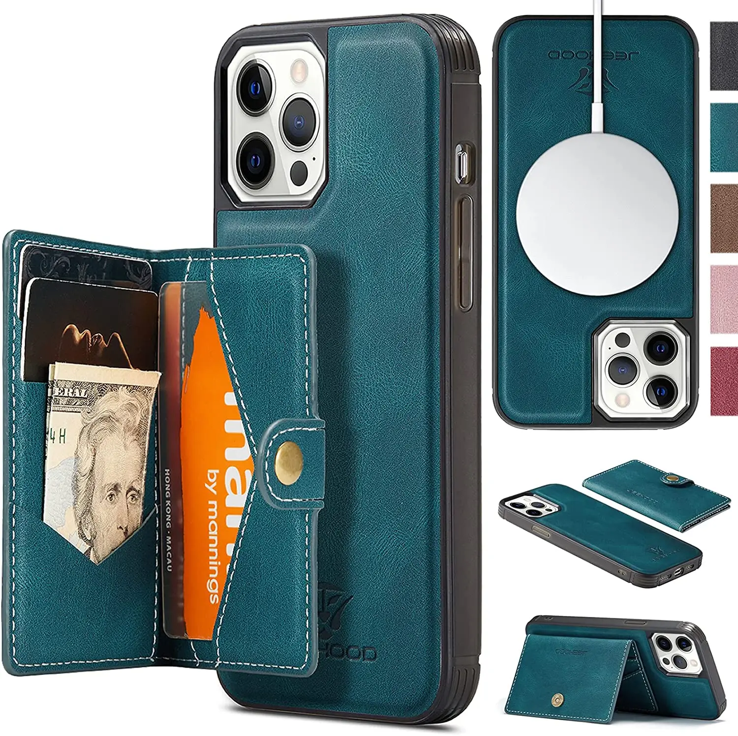 Iphone 13 pro leather case wallet Outlet