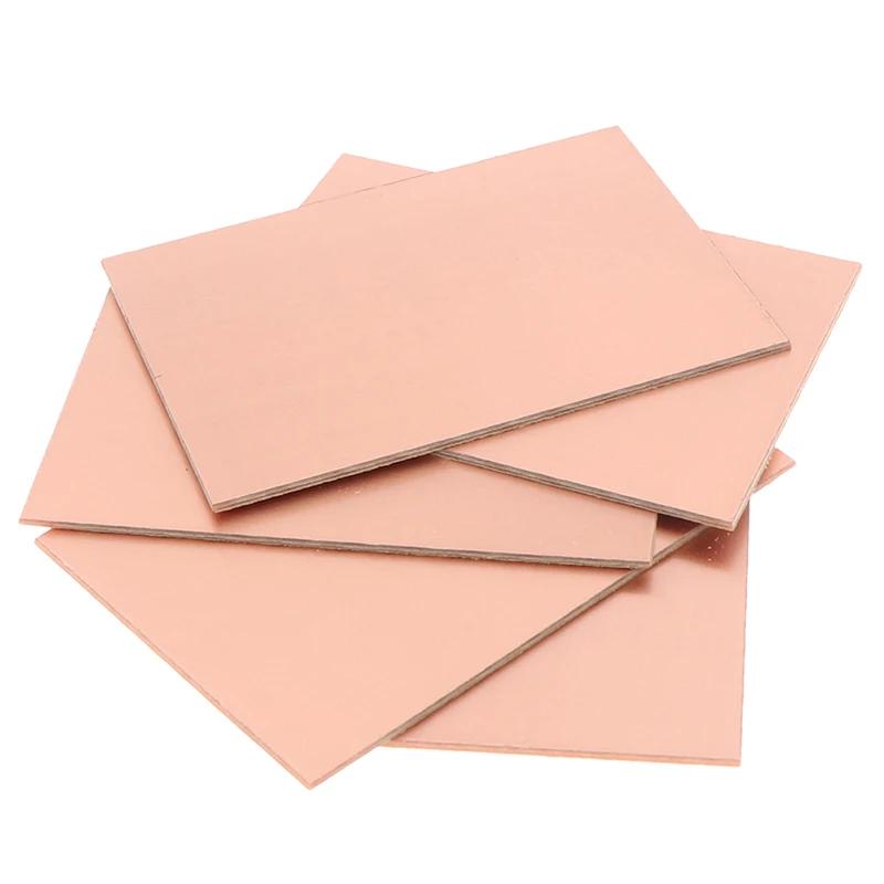 

5 pcs Single Side Circuit Board Copper Clad Plate Laminate Universal PCB Circuit Board Glass Fiber Reinforced Copper 7*10CM